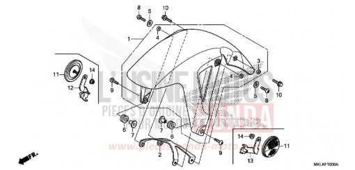 KOTFLUEGEL, VORNE NC750SDK de 2019